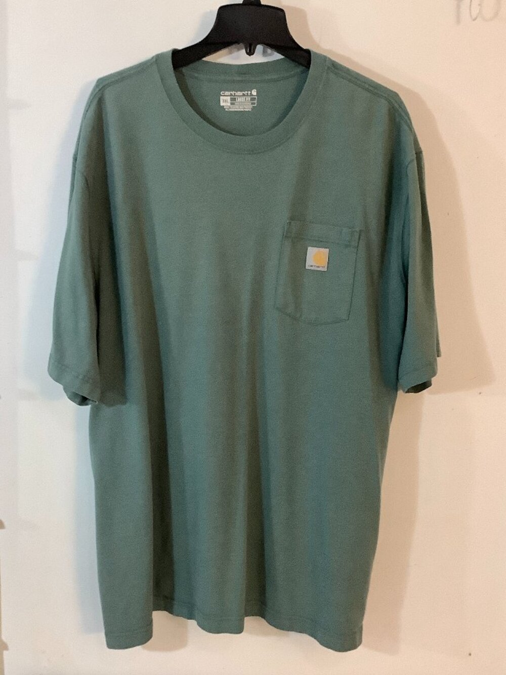 Mens Carhartt Tee Short Sleeve Green 3XL Rugged Reliable UtilityFunctional